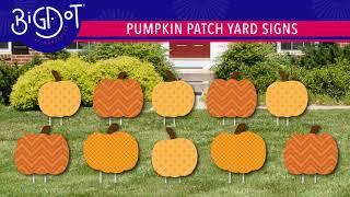 Pumpkin Patch Yard Signs Outdoor Fall, Halloween, Thanksgiving Lawn Decor Ideas| BigDotOfHappiness