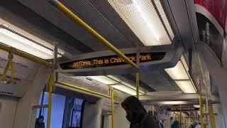 This is Chiswick Park. This is a District Line train to High Street Kensington