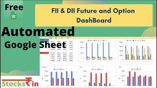 FII DII F&O Data in automated Google Sheet |FII DII OI Data analysis excel Dashboard