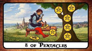 8 of Pentacles Tarot Card Meaning  Reversed, Secrets, History 