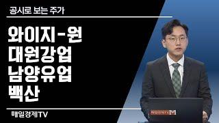 [공시로 보는 주가] 와이지-원·대원강업·남양유업·백산 / 공시로 보는 주가 / 매일경제TV