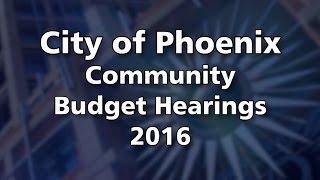 Community Budget Hearing at Pilgrim Rest Baptist Church - April 4, 2016