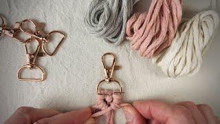 Simple Macrame Keychain - Beginner  Macrame Tutorial - Easy Macrame