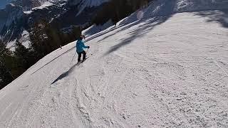 Lermoos Grubigstein 2019 - Abfahrt Ski Piste 8, 8a bis zur Mittelstation