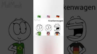 Português Inglês e Alemão vídeo engraçado | Brasil Estados Unidos e Alemanha  #shorts