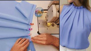 You will not find it difficult to sew the neck. Special for beginners