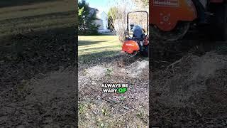 Stump Grinding Tips & Tricks! #stumpgrinding #stumpremoval #grinder #kubota #diy #tipsandtricks #fyp