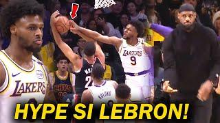 Hiyawan ang Crowd kay Bronny James taas ng talon, Hype si LeBron James grabe si D-lo!