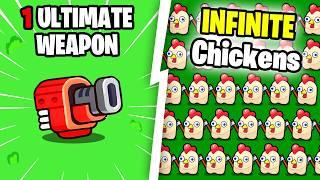 I Spent $937,628,053,068,421 Upgrading Cannons To Destroy An Army of Chickens!