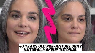 Premature Gray Hair - Natural Makeup  Fierce Aging with Nikol Johnson