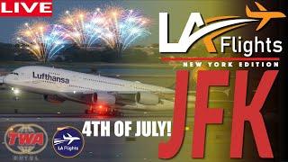 LIVE 4TH of JULY SPECIAL from JFK (John F. Kennedy International) FIREWORKS and Plane Spotting!