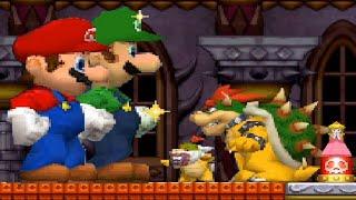 New Super Mario Bros. DS - All Bosses (2 Player)