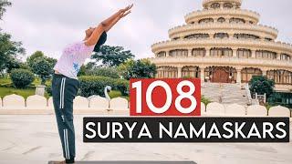 108 Surya Namaskars in 57 Mins, Correct Breathing Technique [Ultimate Experience]