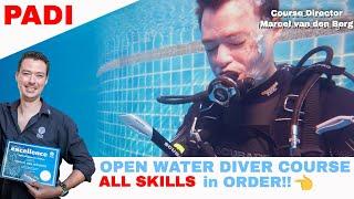 PADI Open Water Diver Course Video  ALL Skills in Order • Scuba Diving Tips