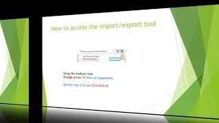 How to export and import firefox bookmarks v2