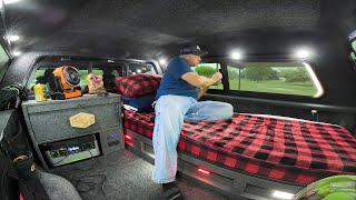 First trip in completed truck camper | Overnight THUNDERSTORMS & very unique give-away!