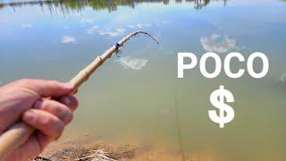 PESCA con POCO DINERO. Muchas especies con cañas de bambú. videos de pesca, pesca urbana