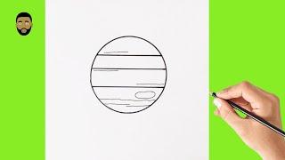 How To Draw Jupiter planet step by step