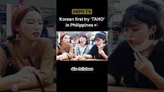 Korean try 'TAHO' in the Philippines #shorts