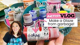 Julie's Art Vlog 62: Making Glazes & Washes from Garbage