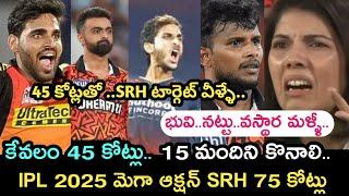 Indian premiere league 2025 mega auction sunrisers hyderabad players target list | Sports dictator |