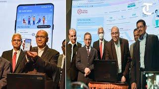 Mangu Singh, MD, DMRC, launching new website and mobile application of Delhi Metro in New Delhi