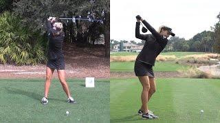 LEXI THOMPSON DUAL ANGLE SLOW MOTION DRIVER GOLF SWING