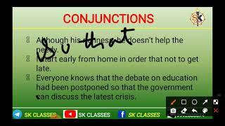 CONJUNCTION SHEET TIE IN | SSC |IBPS | English For Competitions | By:- SK Classes