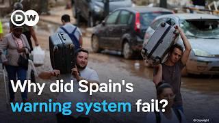 As Spain’s flood death toll rises, authorities under fire for warning system failure | DW News