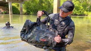 Found Duffel Bag Underwater, You Won't Believe What's Inside! (Scuba Diving)