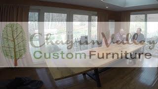 Custom Farmhouse Dining Table Sold Locally [Industrial Base] | Testimonial