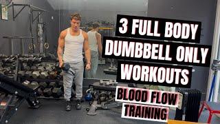 3 FULL BODY WORKOUTS USING ONLY DUMBBELLS | A FULL DUMBBELL ONLY 3X PER WEEK PROGRAM TO BUILD MSUCLE