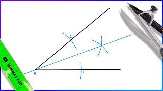 How to divide an angle into two equal parts - Angle Bisector