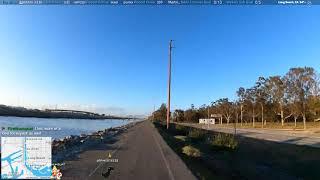 Windy ride on the LA River Trail