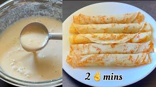 Quick Sweet Recipe | Sweet Crepes | How to make crepes at home | egg crepes | easy chocolate crepes