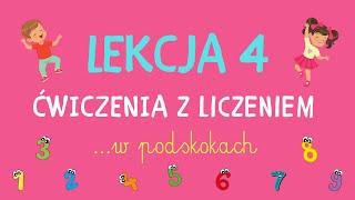 Lekcja 4  - Ćwiczenia z liczeniem W PODSKOKACH |  RYTMIKA DLA DZIECI