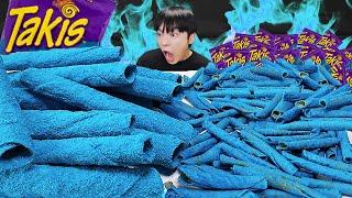 HOW TO MAKE SPICY GIANT BLUE TAKIS !? BLUE FOOD, RECIPE ! EATING #FYP