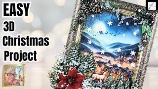 CHRISTMAS Magic Mixed Media Art Tutorial! 2024