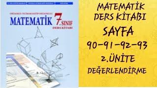 7.SINIF MATEMATİK DERS KİTABI SAYFA 90-91-92-93 // 2.ÜNİTE // 7.SINIF MATEMATİK MEB YAYINLARI