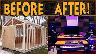 DIY Backyard Shed To Music Studio, With Total Cost Breakdown! Shed Conversion / Home Office