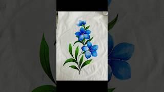 Just  | Blue       #fabricflowerdesign #art #fabricpaint #shorts #fabricpaintingdesigns