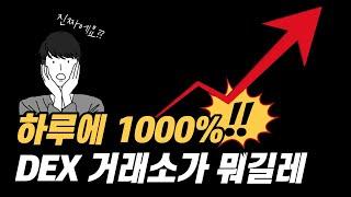 DEX ㅣ 하루에 1000%도 가능한 기회의 땅 DEX거래소