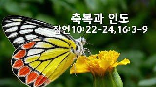 힐링말씀3 축복과인도 잠언10:22-24,16:3-9