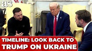 A look back at TRUMP ON UKRAINE after OVAL OFFICE CLASH with ZELENSKY | TIMELINE