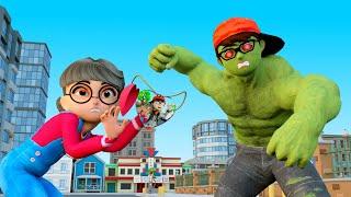 Zombie Professor's evil Experiment With Nick Hulk - Scary Teacher 3D Hero Animation