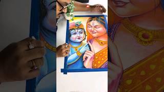 Oil Pastel Janmashtami drawing  #shorts #shortsfeed #youtubeshorts #janmashtami #rangcanvas