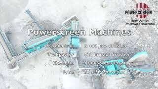 Midwest Crushing and Screening, Powerscreen recycling demolition concrete