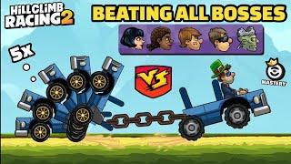 BEATING ALL BOSS LEVELS WITH MINI-BUS!! - Hill Climb Racing 2