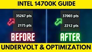 Intel i7-14700k Undervolting & Optimization Guide - Benchmarks