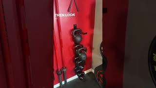 The New Edge Wall Mounted Kettlebell Holder #kettlebells #kettlebell #kettlebelltraining